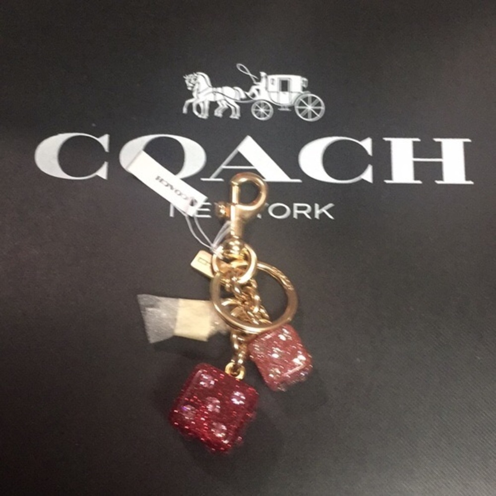 (UNISEX)COACH - DICE CLUSTER BAG CHARM (NWT)